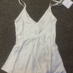 White Satin Camisole Top